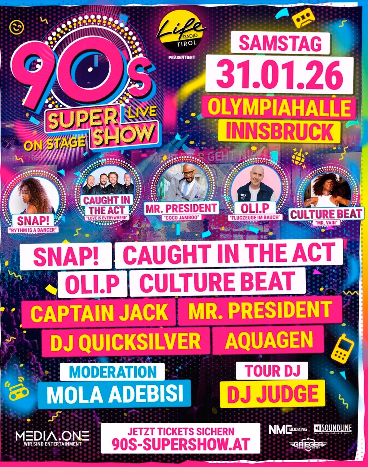 90s SUPER LIVE ON STAGE SHOW - Tickets bei Viventii 90s SUPER LIVE ON STAGE SHOW in Innsbruck - Tickets & Info @ viventii.com