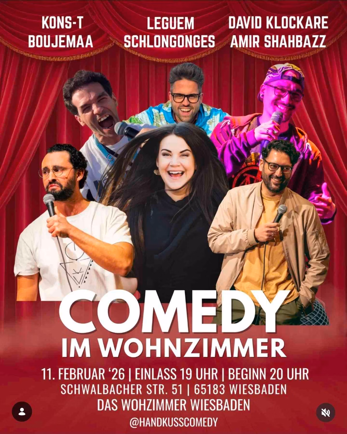 COMEDY IM WOHNZIMMER - Tickets bei Viventii COMEDY IM WOHNZIMMER in Wiesbaden - Tickets & Info @ viventii.com